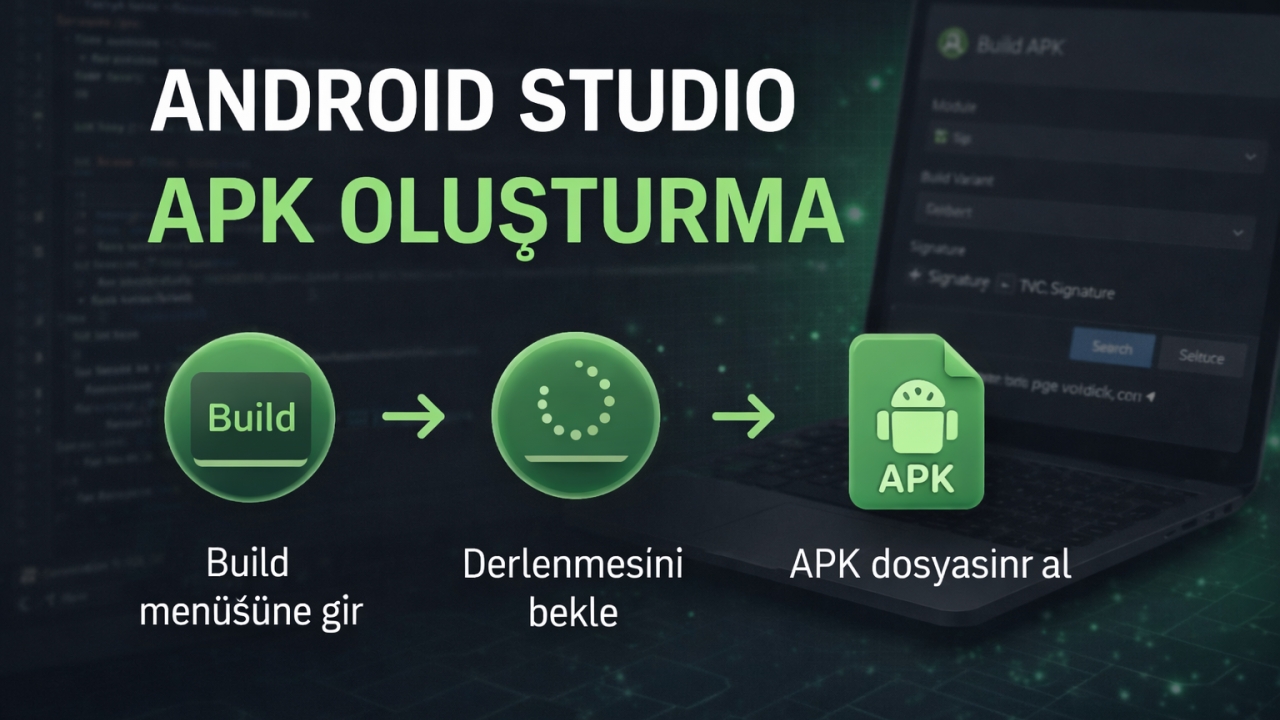 Android Studio - APK Oluşturma (Build APK Adım Adım)  Resmi