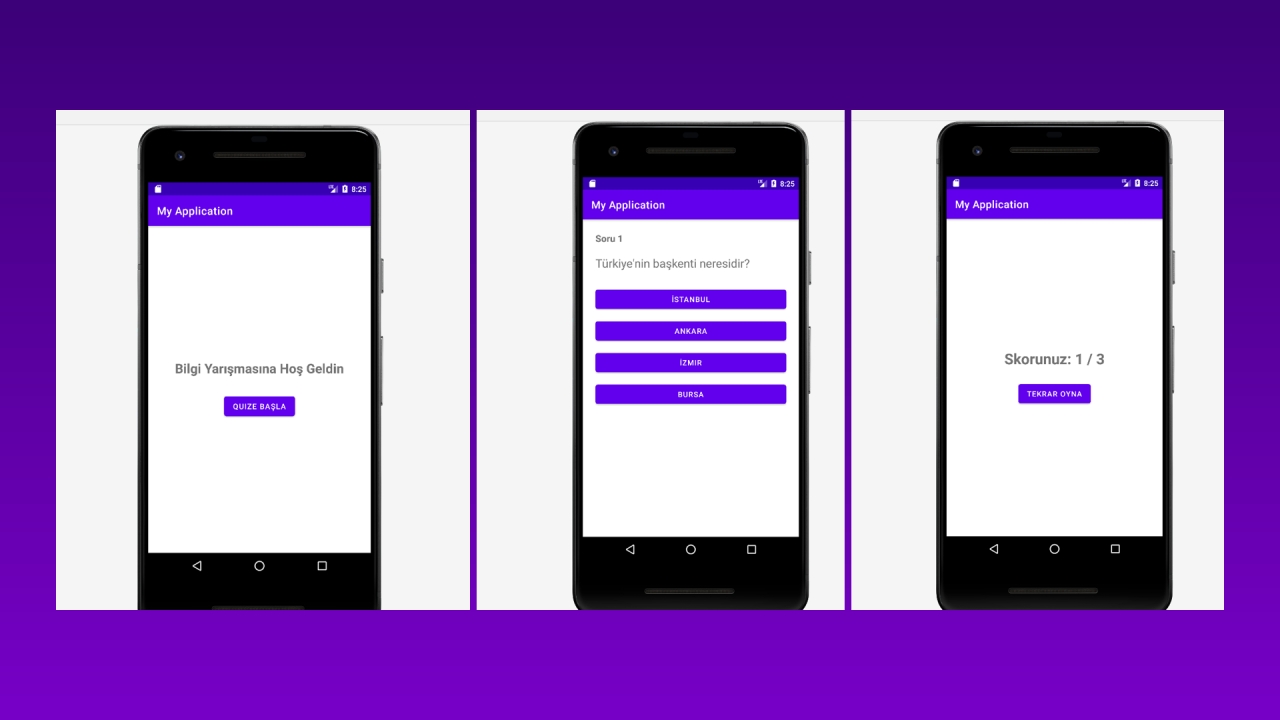 Android Studio ile Basit Quiz Uygulaması (JAVA)  Resmi