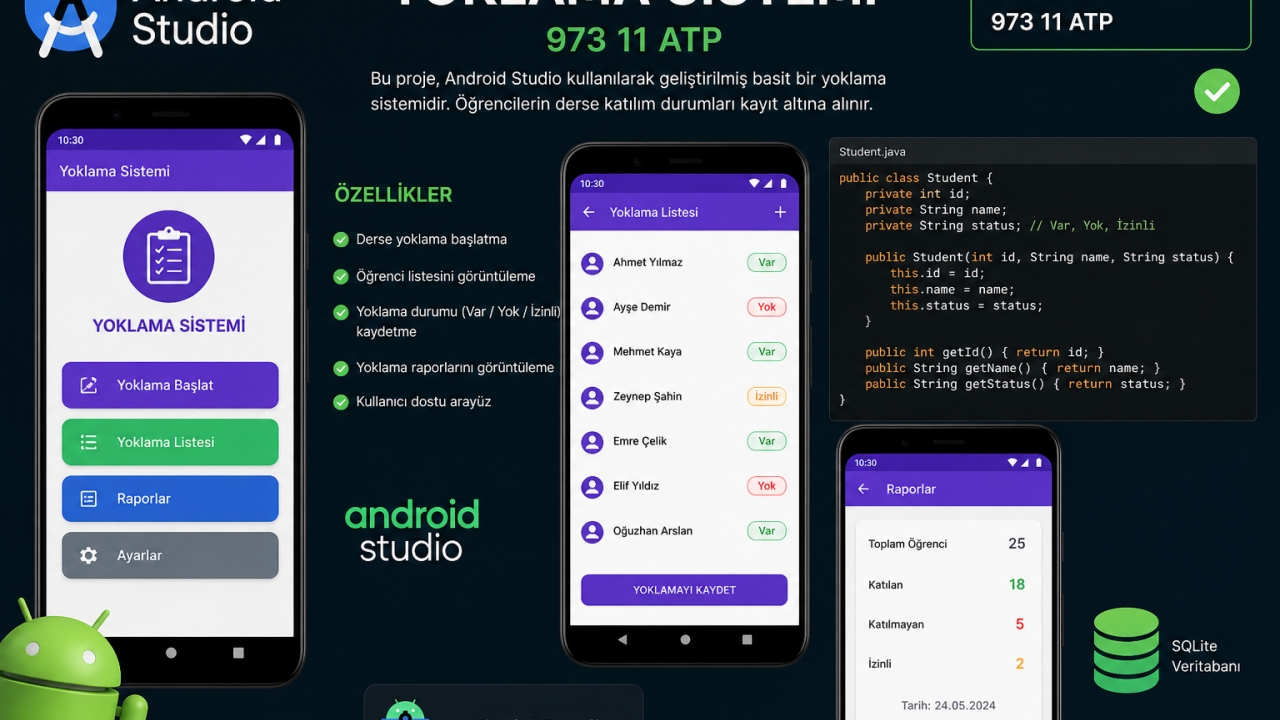 Android Studio ile Yoklama Sistemi Resmi